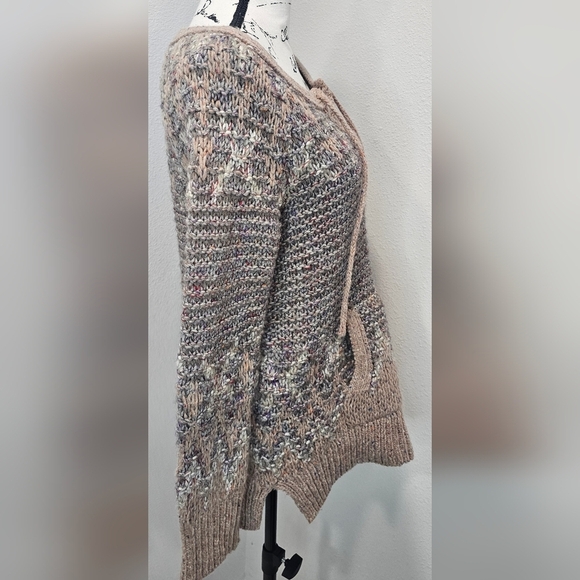 Free People Love Bug Chunky Knit Fair Isle Sweater Boho Wool Blend Size XS - Picture 10 of 15